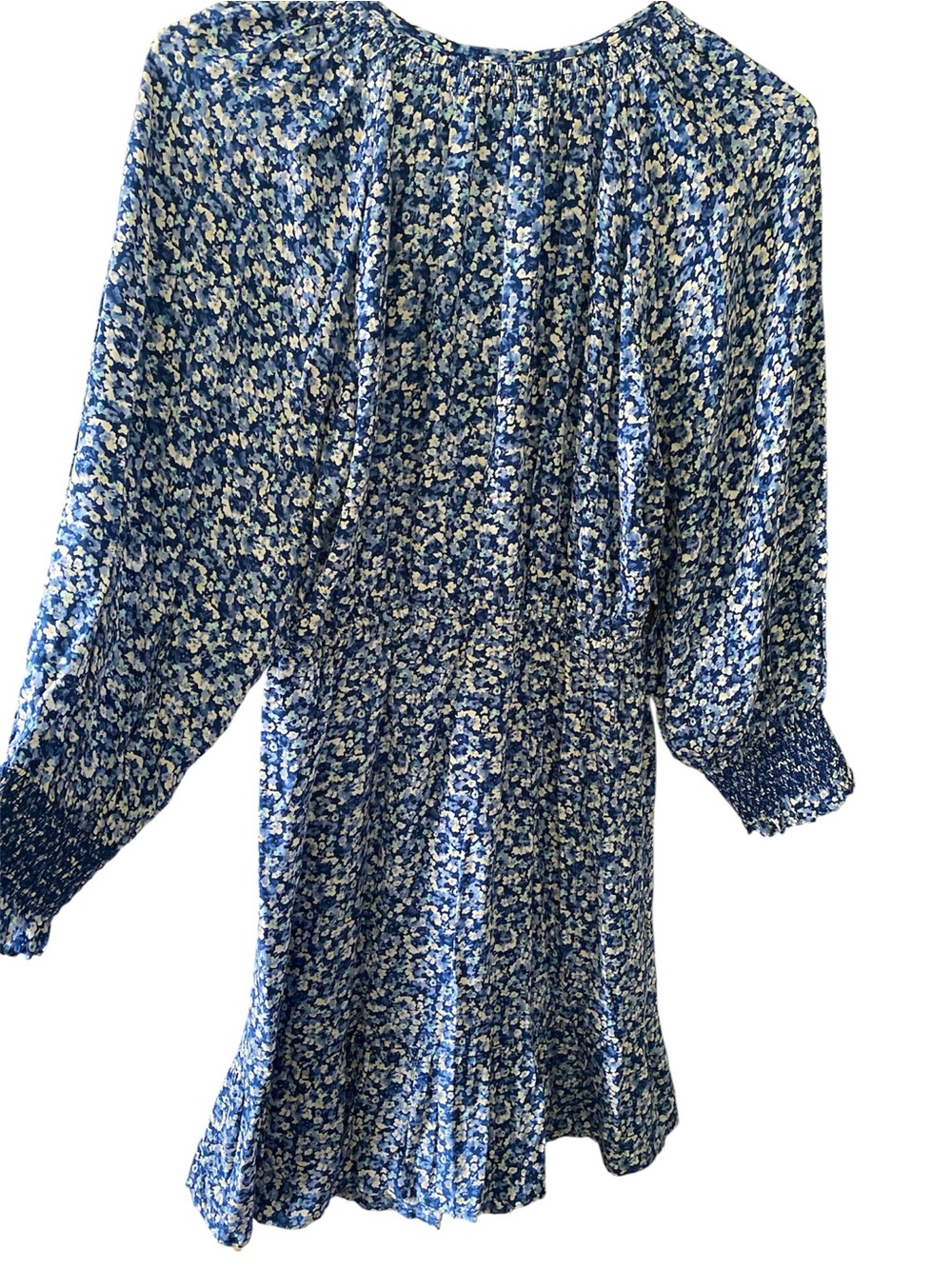 Rails Eliza Blue Floral V-Neck Long-Sleeve Dress NWT - Picture 2 of 8